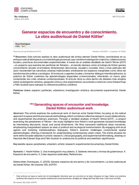 Generar espacios de conocimiento
