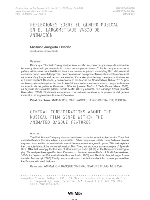 Reflexiones sobre el folklore coreográfico vasco