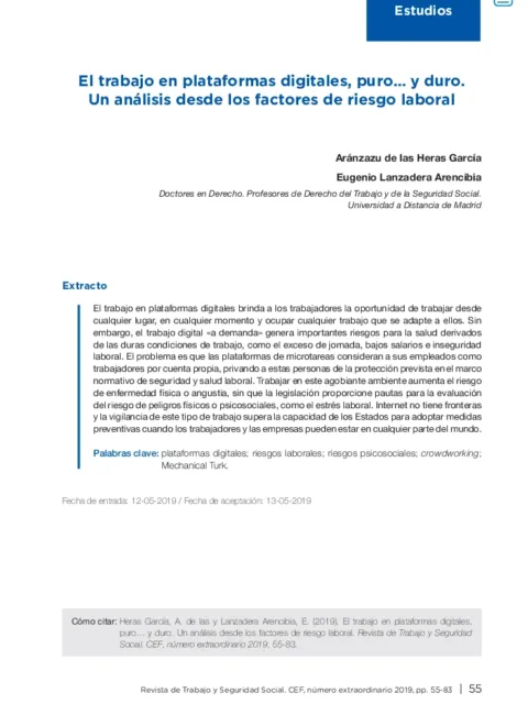 Análisis de las condiciones de seguridad y factores de riesgo físicos y biomecánicos