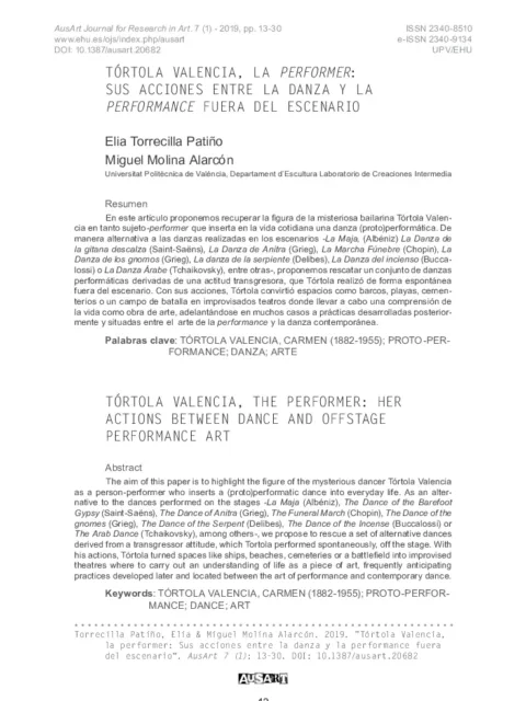 Tórtola Valencia, la performer