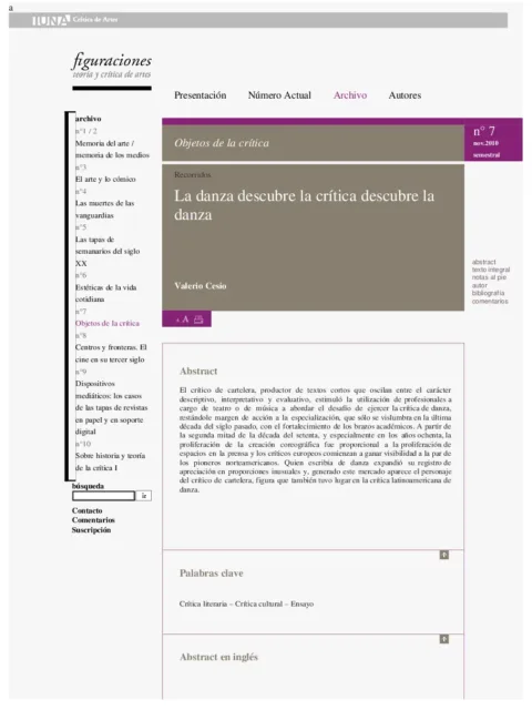 La danza descubre la crítica descubre la danza
