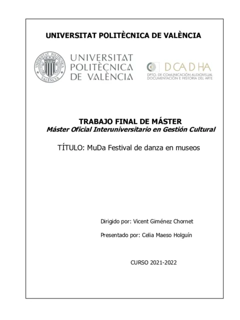 MuDa Festival de danza en museos