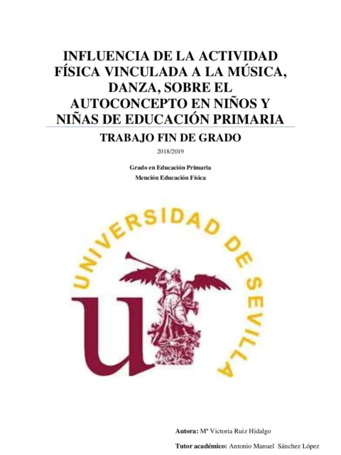 Influencia de la actividad física vinculada a la música, danza, sobre el autoconcepto en niños y niñas de Educación Primaria