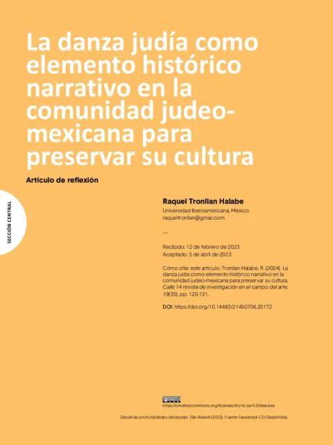 La danza judía como elemento histórico narrativo en la comunidad judeo-mexicana para preservar su cultura