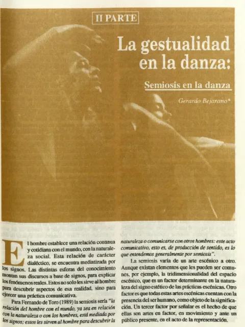 La gestualidad en la danza: semiosis en la danza