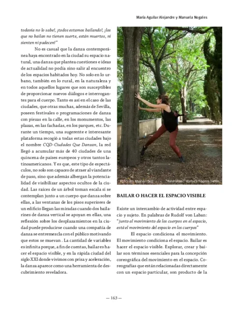 SEVILLA COREOGRAFIADA.  UNA LECTURA DE LA CIUDAD A TRAVÉS DE LA DANZA  CONTEMPORÁNEA DE MANUELA NOGALES.