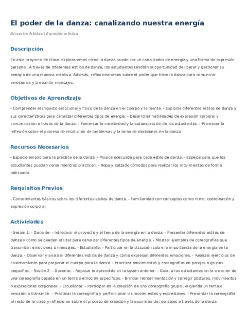 El poder de la danza