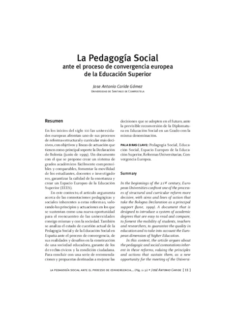 La educación artística superior española ante el proceso de convergencia europea: ¿única oportunidad para recuperar su identidad superior? El caso de la danza
