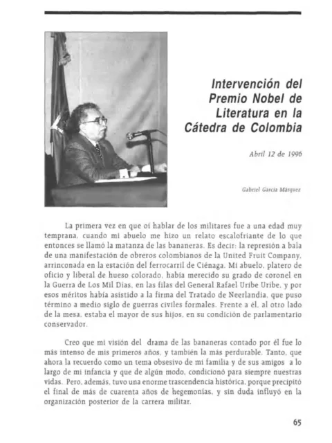 El Nobel de Literatura Gabriel García Márquez abre las puertas de la «Quinta de Santa Bárbara»