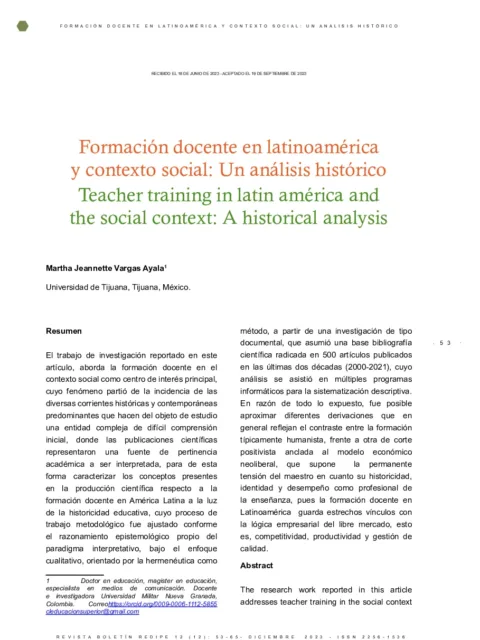 Danza en Latinoamérica: contexto histórico e investigativo