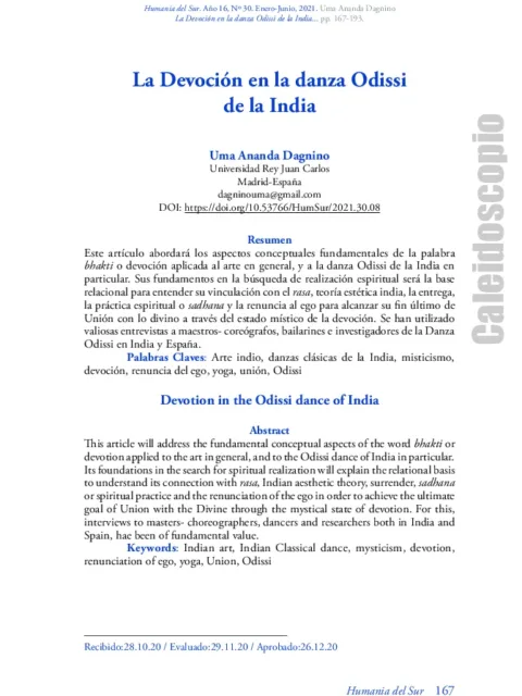 La devoción en la danza Odissi de la India