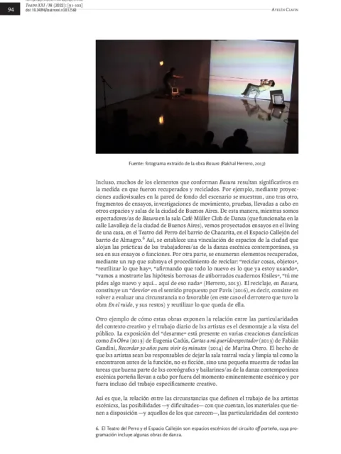 Danza y desencanto: Una consideración poética sobre cómo se crea y produce danza contemporánea en la ciudad de Buenos Aires