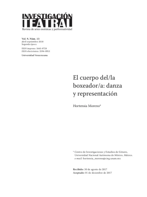 Formas de representación del cuerpo en la danza.