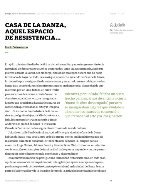 Casa de la Danza, aquel espacio de resistencia…