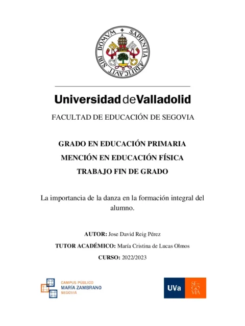 La importancia de la danza en la formación integral del alumno.