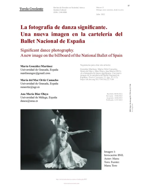 fotografía de danza significante. Una nueva imágen en la cartelería del BNE.