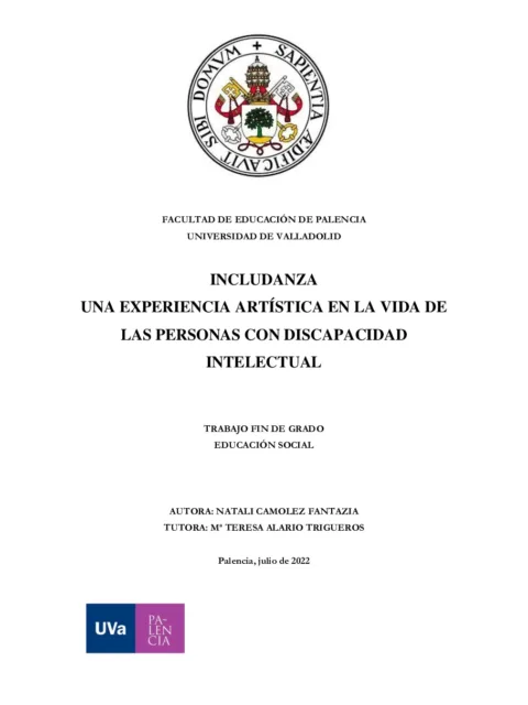 Includanza. Una experiencia artística en la vida de las personas con discapacidad intelectual