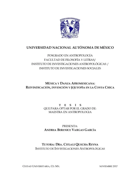 Música y danza afromexicana: Reivindicación, invención y (e)utopía en la Costa Chica