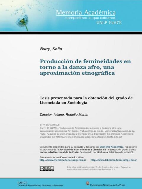 Producción de femineidades en torno a la danza afro
