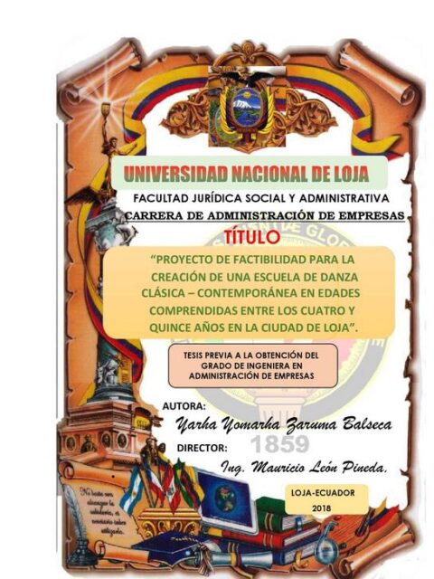 Proyecto de factibilidad para la creación de una escuela de danza clásica- contemporánea