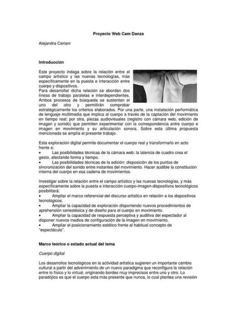 Proyecto Web Cam Danza
