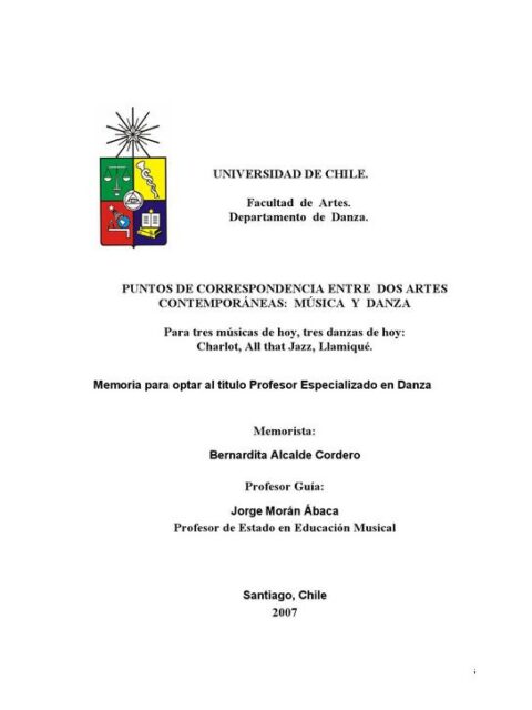 Puntos de correspondencia entre dos artes contemporáneas