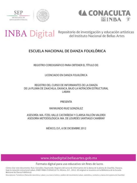 Registro del curso de informantes de la danza de la pluma