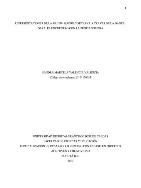 Representaciones de la mujer-madre cotidiana a través de la danza
