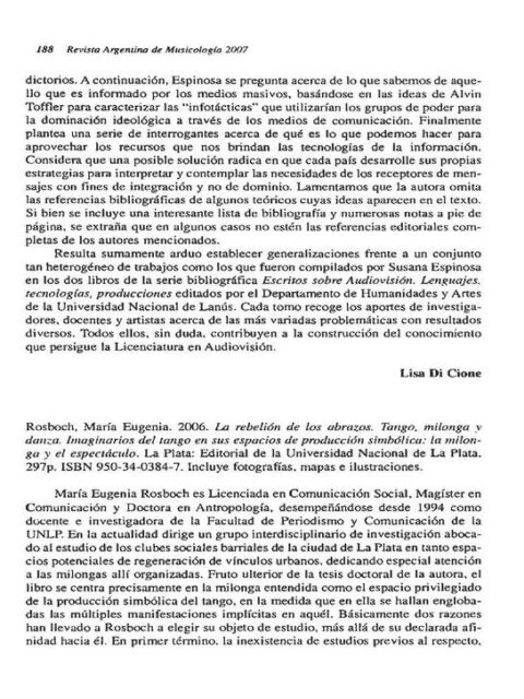 Reseña del libro La rebelión de los abrazos Tango, milonga y danza