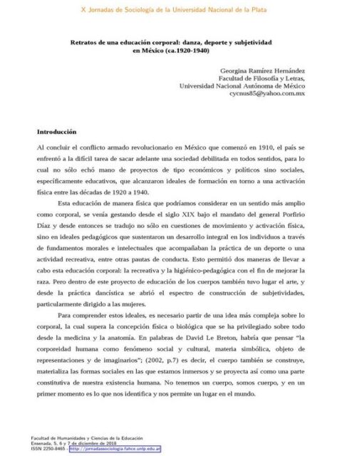Retratos de una educación corporal