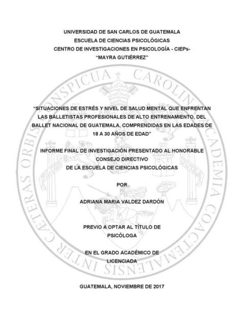 Situación de estrés y nivel de salud mental que enfrentan las ballestitas profesionales
