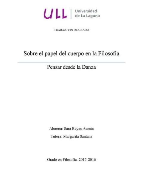 Sobre el papel del cuerpo en la Filosofía