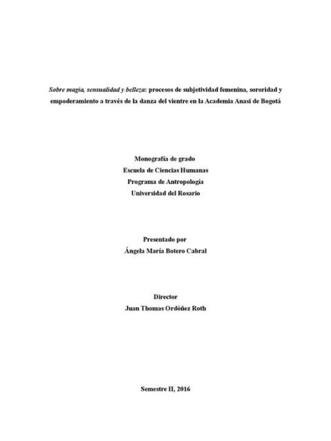 Sobre magia, sensualidad y belleza