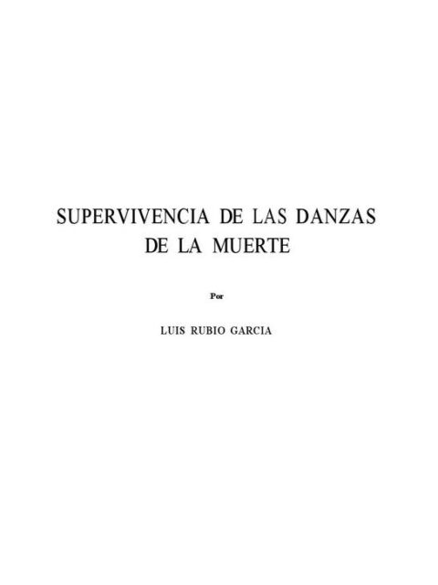 Supervivencia de las Danzas de la Muerte