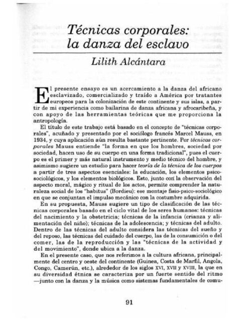Técnicas corporales