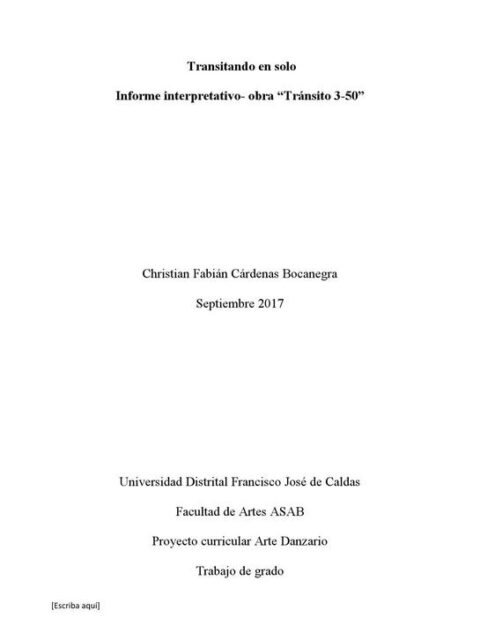 Transitando en solo