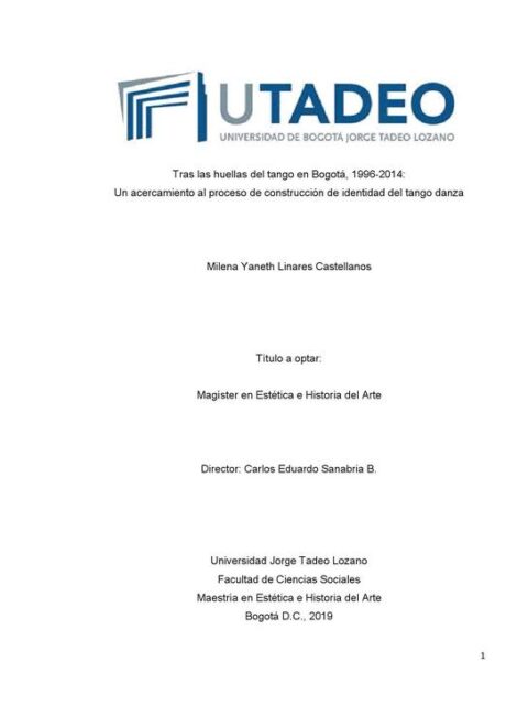 Tras las huellas del tango en Bogotá, 1996-2014
