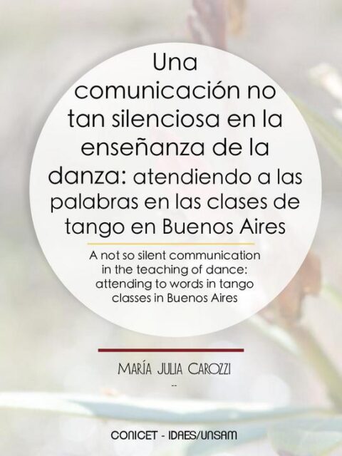 Una comunicación no tan silenciosa en la enseñanza de la danza