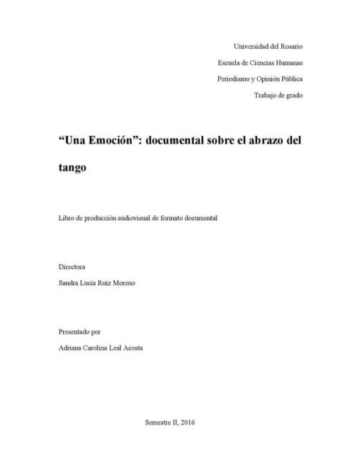 Una Emoción: documental sobre el abrazo del tango
