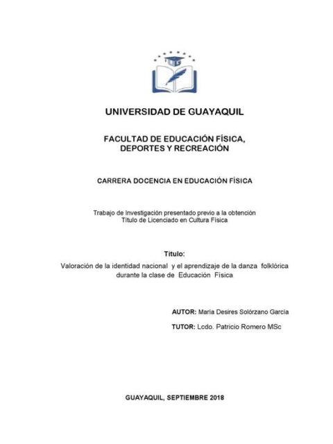 Valoración de la identidad nacional y el aprendizaje de la danza folklórica durante la clase de Educación Física