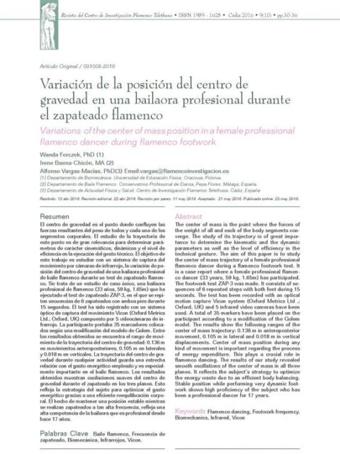 Variación de la posición del centro de gravedad