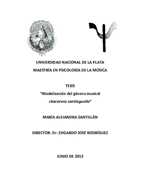 Modelización del género musical <i>chacarera santiagueña</i>