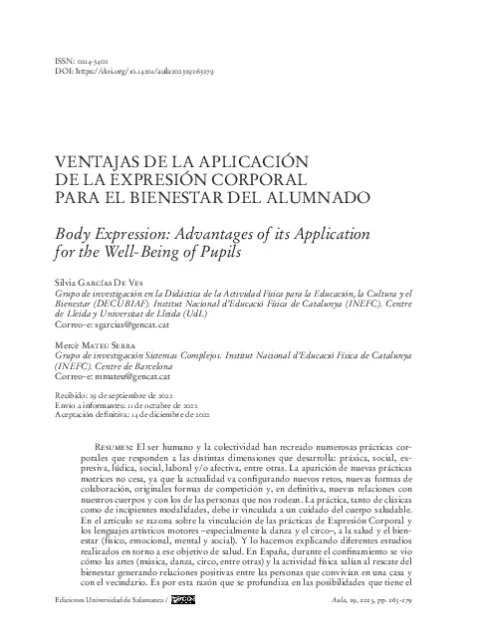 Ventajas de la aplicación de la expresión corporal para el bienestar del alumnado